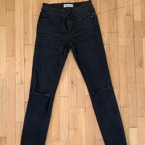 Madewell Skinny Skinny Distressed Jeans Black 24